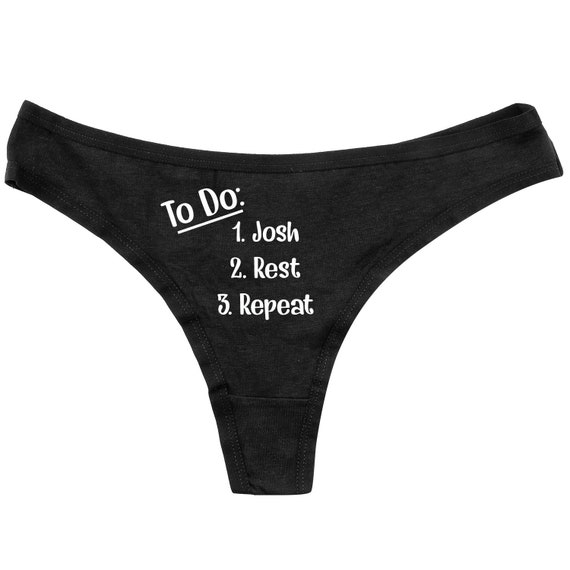 To Do Thong - Property Of Thongs - Funny Panties - Women's Underwear -  Funny Thong - Bachelorette Gift - Custom Panties - Bridal Shower Gift