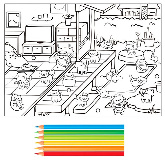Neko Atsume Coloring Pages Coloring Pages Kids 2019