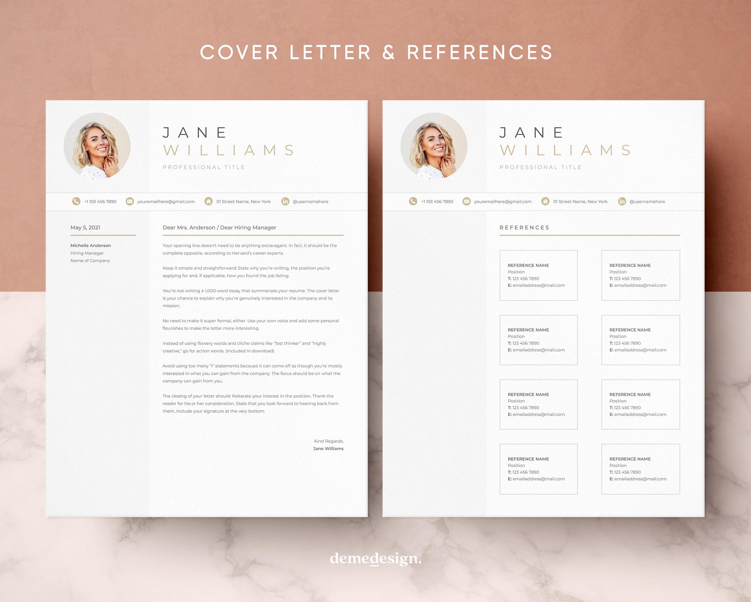 Resume Template for GOOGLE DOCS | Resume Template + Cover Letter ...