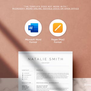 Resume Template, Resume Template Word, Modern Resume Template, Professional Resume, CV Template, Resume, Cover Letter, Clean Modern Resume