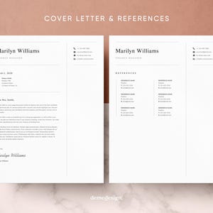 Resume Template, Resume Template Word, Executive Resume Template, Finance Resume, CV Template, Resume with Cover Letter, Professional Resume