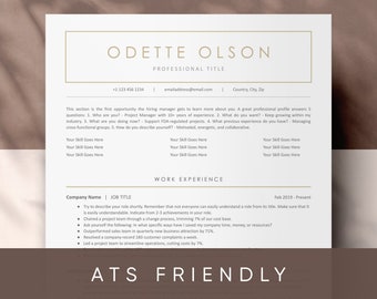 ATS Friendly Modern Resume Template for Google Docs and Microsoft Word,Cover Letter and References,Resume Template for Google Docs, Download