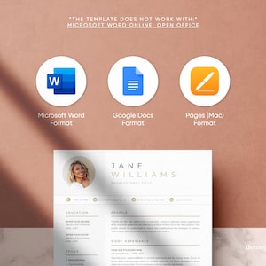 Resume Template for GOOGLE DOCS | Resume Template + Cover Letter + References | Resume Template | CV Templates| Clean Modern Resume Template