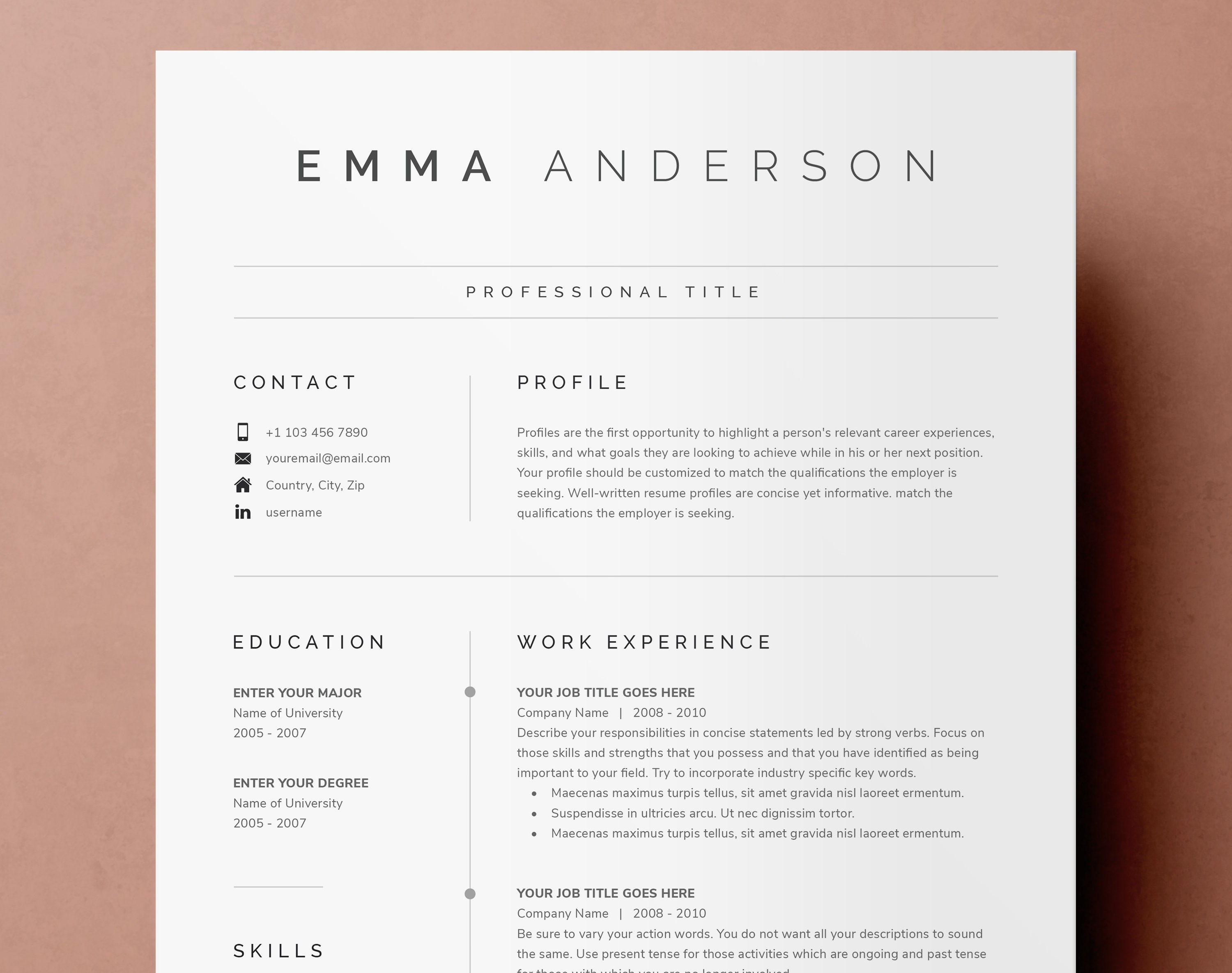 infographic resume templates 2022 word