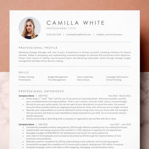 Minimalist Resume CV Template for Microsoft Word and Google Docs, Instant Digital Download, Cover Letter and References, Resume Template, CV