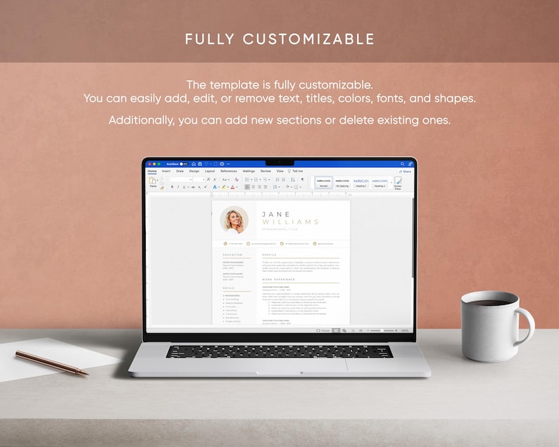 Resume Template for GOOGLE DOCS | Resume Template + Cover Letter + References | Resume Template | CV Templates| Clean Modern Resume Template