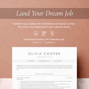 ATS Friendly Resume Template for Microsoft Word and Google Docs, Cover Letter and References, Resume Template Instant Download, CV Template