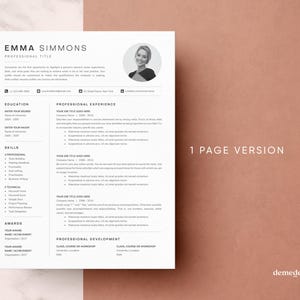 Resume Compact Example Compact Resume Template: Cover Letter & References (microsoft Word, Mac ...