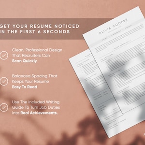 ATS Friendly Resume Template for Microsoft Word and Google Docs, Cover Letter and References, Resume Template Instant Download, CV Template