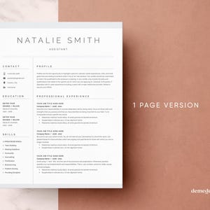 Resume Template, Resume Template Word, Modern Resume Template, Professional Resume, CV Template, Resume, Cover Letter, Clean Modern Resume