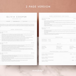ATS Friendly Resume Template for Microsoft Word and Google Docs, Cover Letter and References, Resume Template Instant Download, CV Template