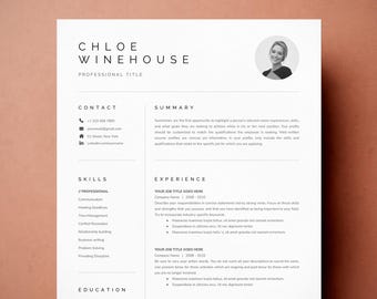 Plantilla de CV limpio: CV de Google Docs con carta de presentación (A4 y carta EE. UU.)