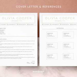 Modern Resume Template: Cover Letter & References (google Docs, MS Word ...
