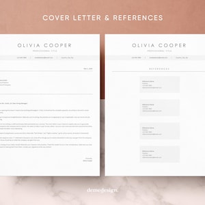 ATS Friendly Resume Template for Microsoft Word and Google Docs, Cover Letter and References, Resume Template Instant Download, CV Template