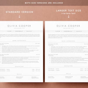 ATS Friendly Resume Template for Microsoft Word and Google Docs, Cover Letter and References, Resume Template Instant Download, CV Template
