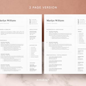 Resume Template, Resume Template Word, Executive Resume Template, Finance Resume, CV Template, Resume with Cover Letter, Professional Resume