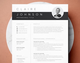 Professional Resume Template with Cover Letter (Microsoft Word, Pages)