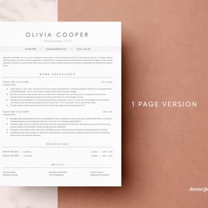ATS Friendly Resume Template for Microsoft Word and Google Docs, Cover Letter and References, Resume Template Instant Download, CV Template