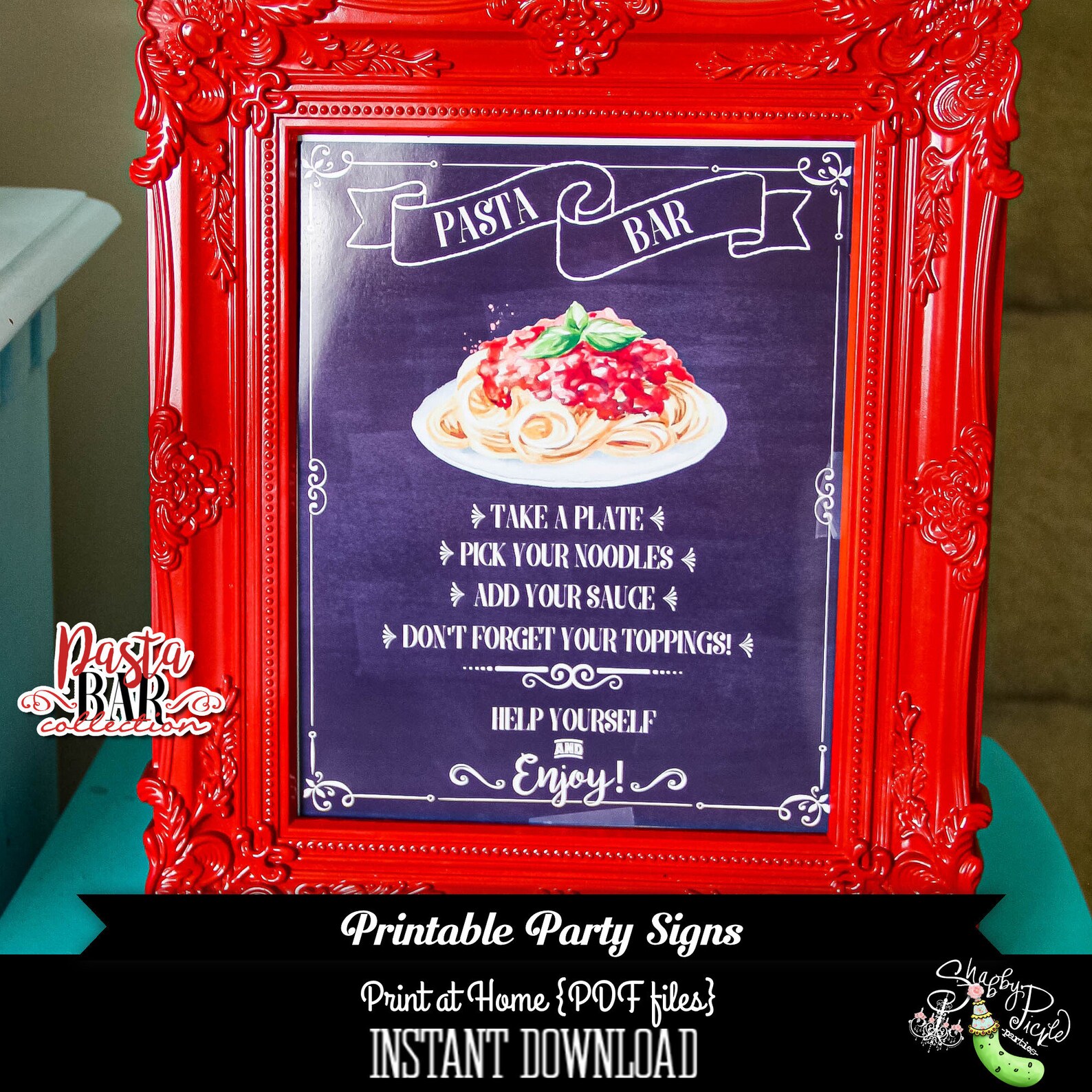 Pasta Barsigns5 Party Signspasta Bar Signsparty Etsy