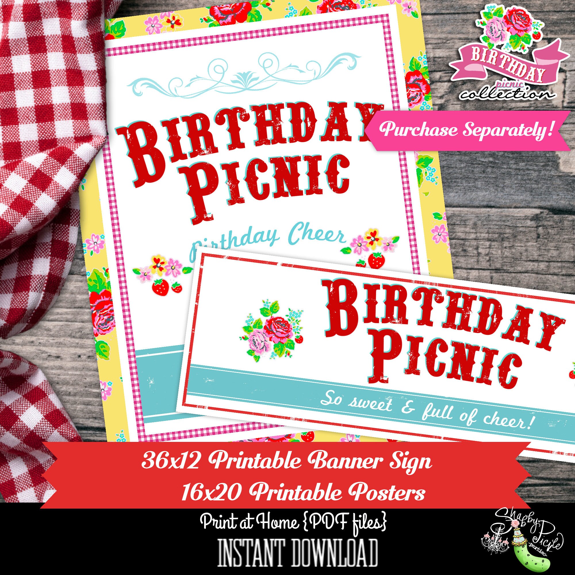 Birthday Party Picnicwater Bottle Labelsparty Etsy