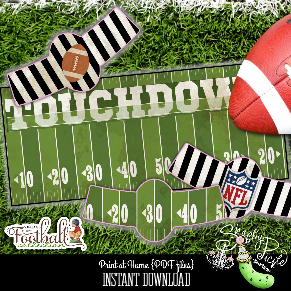 Vintage Footballglass Bottle Labelsbeerparty Etsy