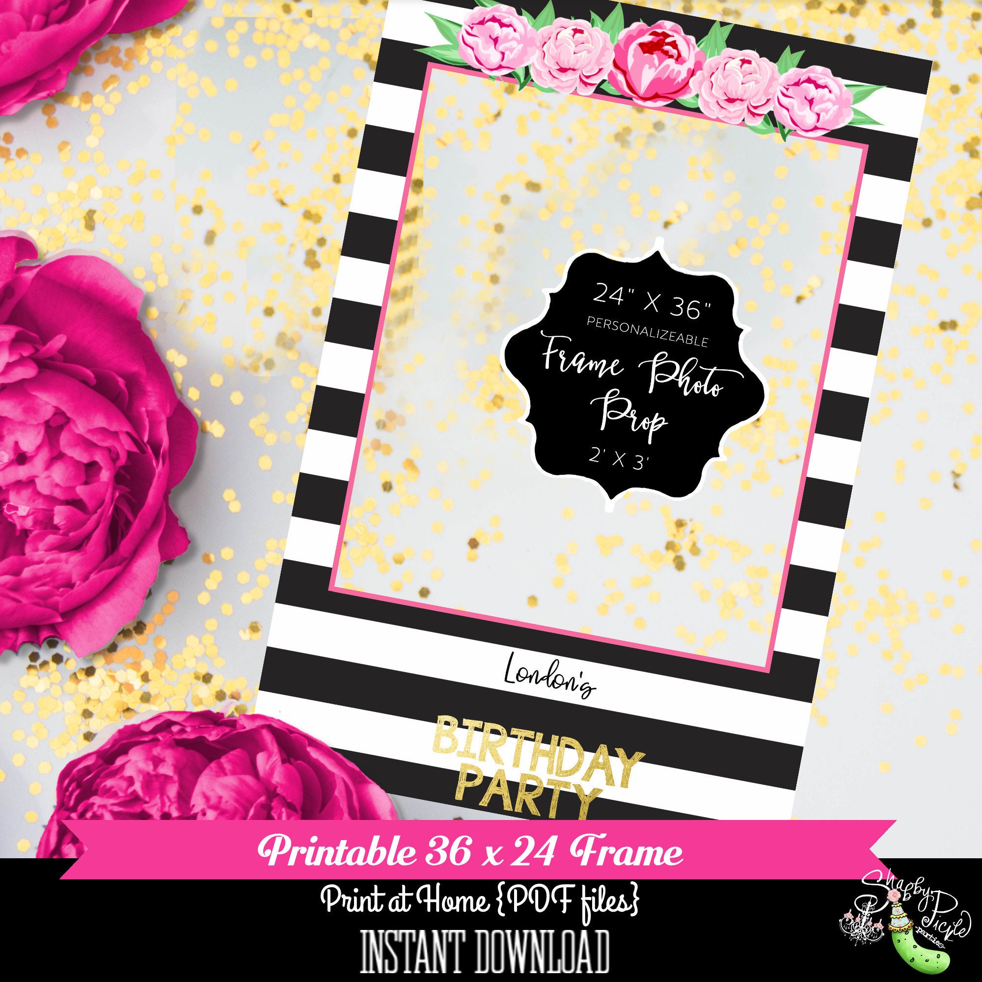 Buy Kate Spade Birthday-frame-24x36 Photo Prop-personalize Online in India  - Etsy