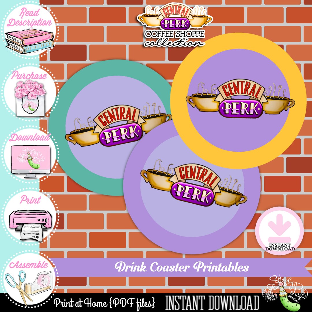 Coffee Housedrink Coasterscoffee Cup Coastersprintablefriends
