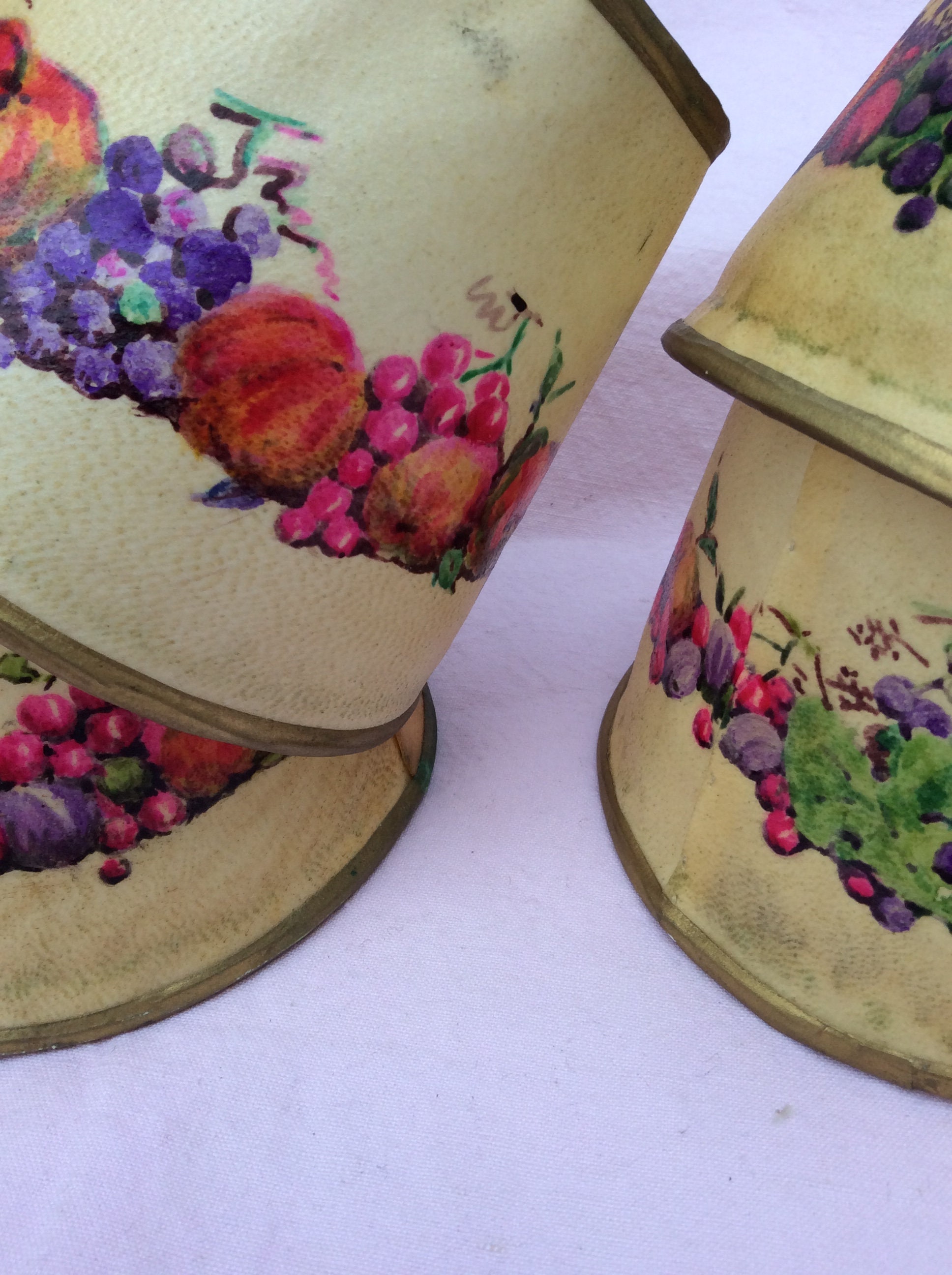 Vintage parchment lamp shades Etsy