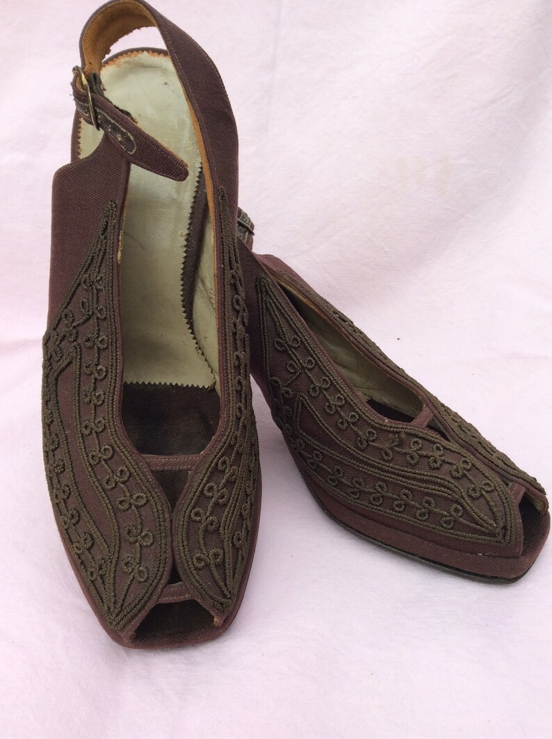 1940s Corde Shoes Etsy
