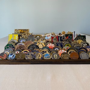 Large Triple Decker Challenge Coin Display-Holds Wide Coins-  **Ships quick**