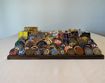 Large Triple Decker Challenge Coin Display-Holds Wide Coins-  **Ships quick**