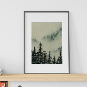 Landscape_2. Arte. Dipinto originale. Decorazione parete. Acquerello.
