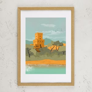 Torre del Cerrano in Pineto, 30 x 40 cm - Print on 200g Matte Archive Paper | Abruzzo image 1