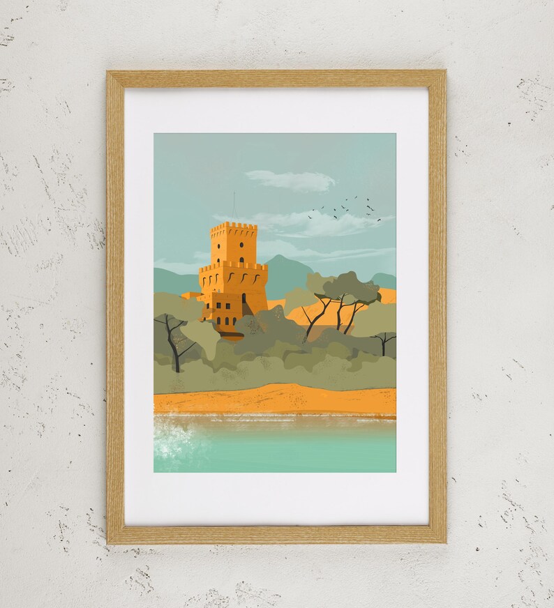 Torre del Cerrano in Pineto, 30 x 40 cm - Print on 200g Matte Archive Paper | Abruzzo image 1