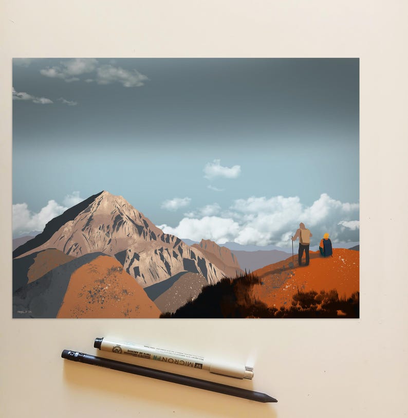 STORIES Pizzo Intermesoli Gran Sasso d'Italia | Illustrations from Abruzzo | Printed on 200g Matte Archive Paper image 3