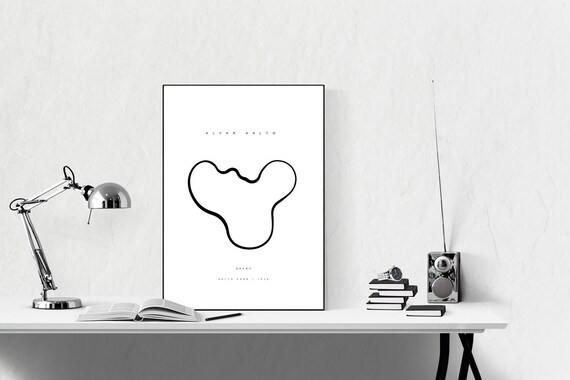 Alvar Aalto Print Aalto Vase Poster Printing Typographic Etsy