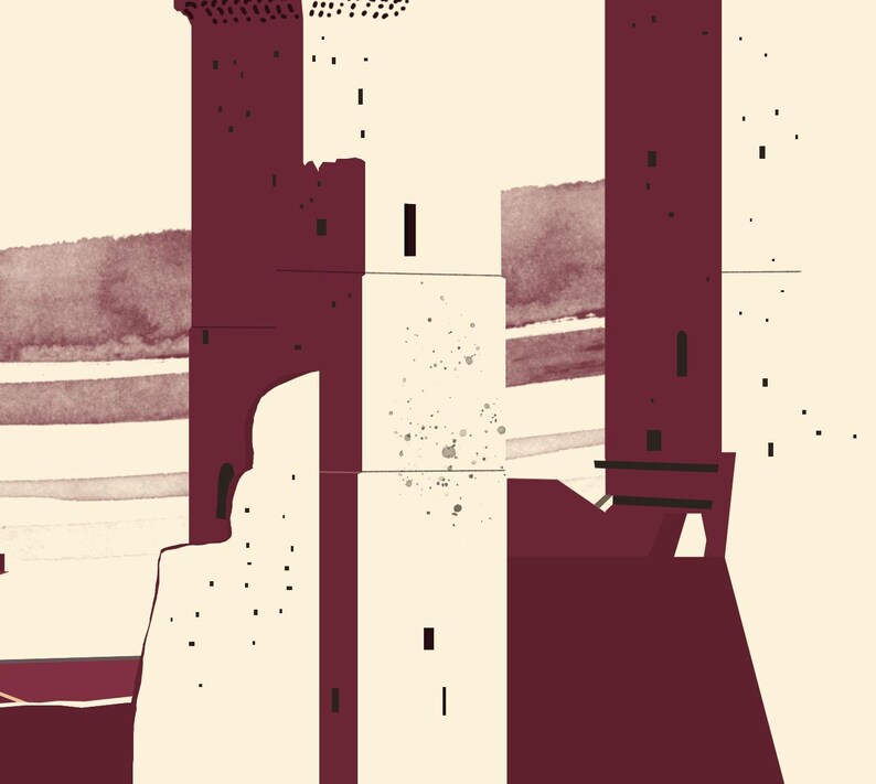MEMORIES Caldora Castle in Pacentro 40 x 30 cm - Print on 200g Matte Archival Paper | Abruzzo image 4