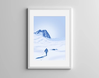Gran Sasso d'Italia | Abruzzo | Il Piccolo Tibet | Illustrazione | Decorazione parete | Ricordo di viaggio | Collezione Racconti