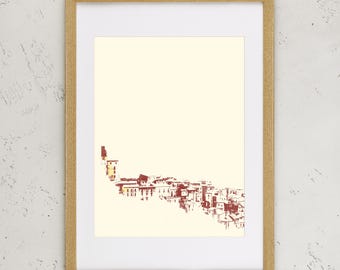Memories of Antwerp in the Abruzzi, 30 x 40 cm - Print on 200g Matte Archival Paper | Abruzzo