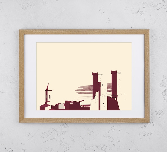 MEMORIE Castello Caldora a Pacentro 40x30 cm - Stampa su Carta Archivio Matte 200g | Abruzzo