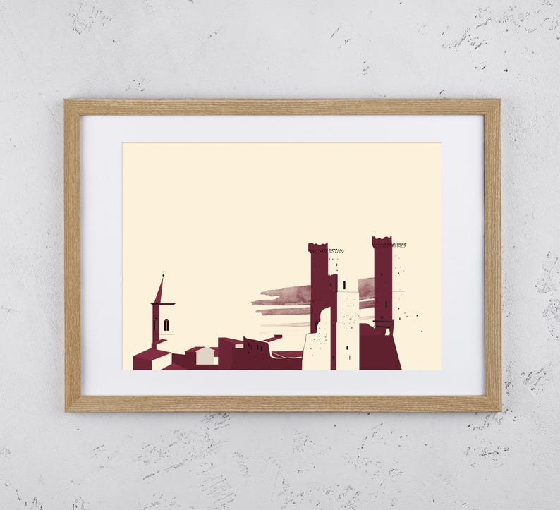 MEMORIES Caldora Castle in Pacentro 40 x 30 cm - Print on 200g Matte Archival Paper | Abruzzo image 1