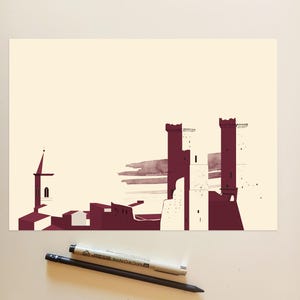 MEMORIES Caldora Castle in Pacentro 40 x 30 cm - Print on 200g Matte Archival Paper | Abruzzo image 3