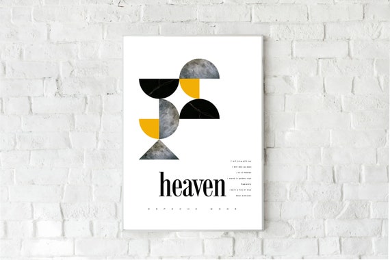 Print Heaven Inspiration Depeche Mode Decorative Print Etsy