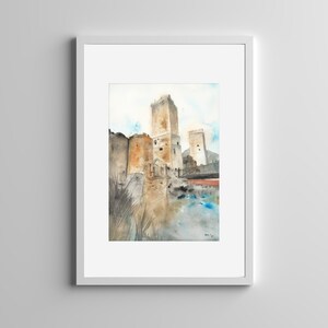 Castello Caldora, Pacentro. Abruzzo. Dipinto originale. Decorazione parete.