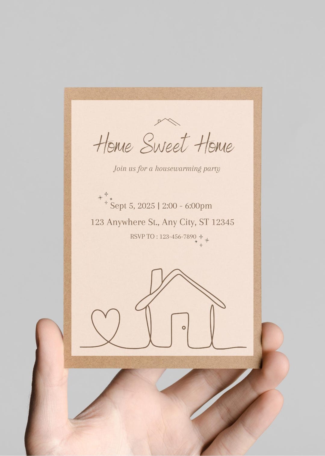 Housewarming Party Invitation | Minimalist Home Design (digital ...