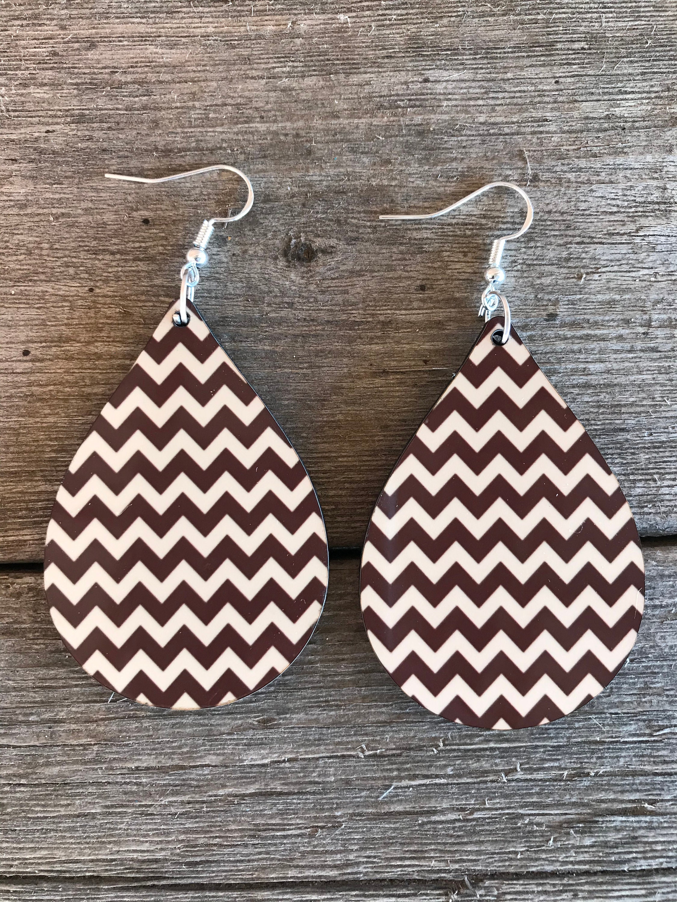 Best Selling Wood Chevron Earrings 