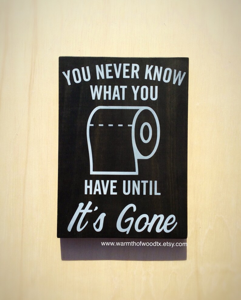 Bathroom Sign Guest Bathroom Wood Sign Funny Gift Gifts for Etsy