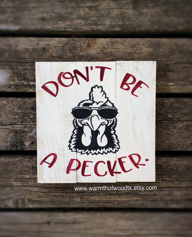 Chicken Decor Chicken Coop Signs Gifts Funny Signs Gift for Husband Funny Gift Chicken Signs Coop Decor Don/'t be a Prick Farm Decor