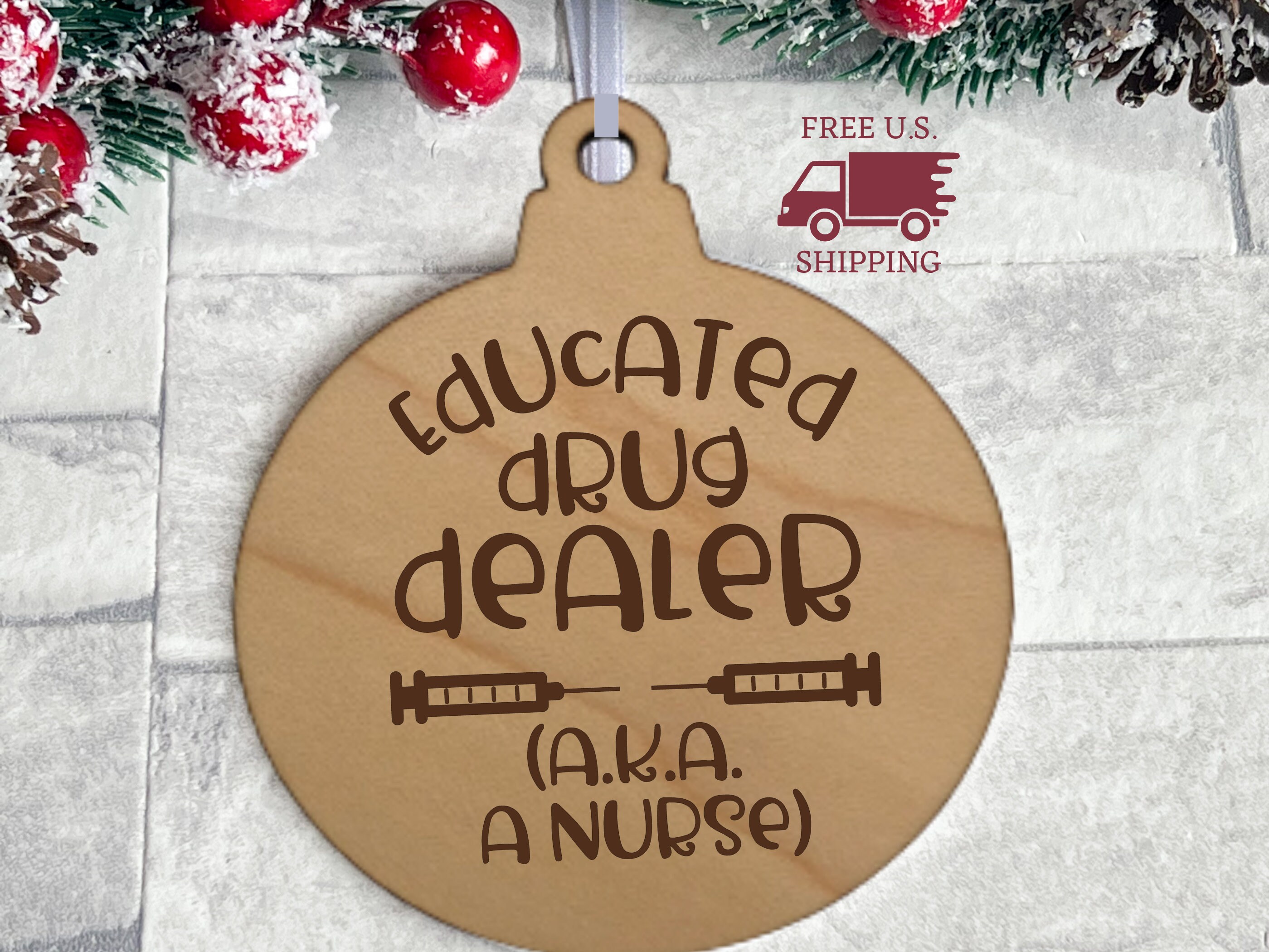 Christmas Nurse Curse Definition Funny Sticker for Sale by fantasticpud