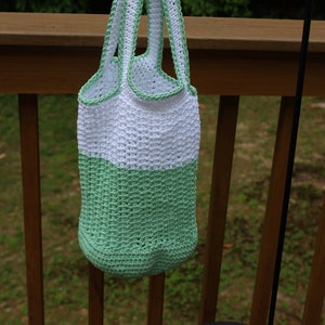 Crochet Market Bag,  Crochet Tote, Mercato Tote Bag,  Mint Green Bag, Crochet Cotton Bag